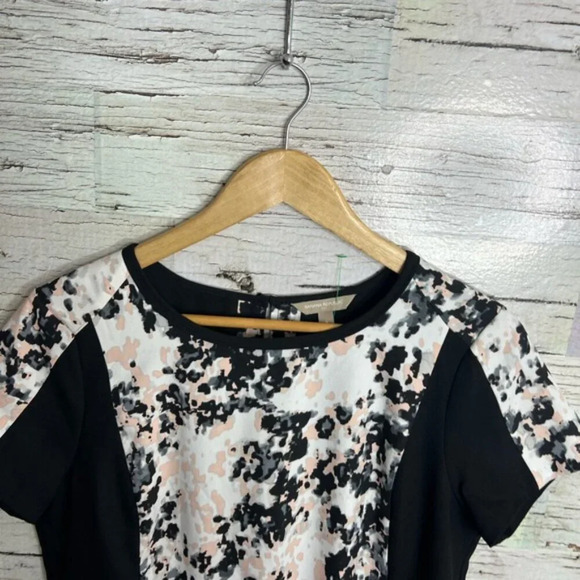 Banana republic black dress floral pink  size 8 - Picture 3 of 7